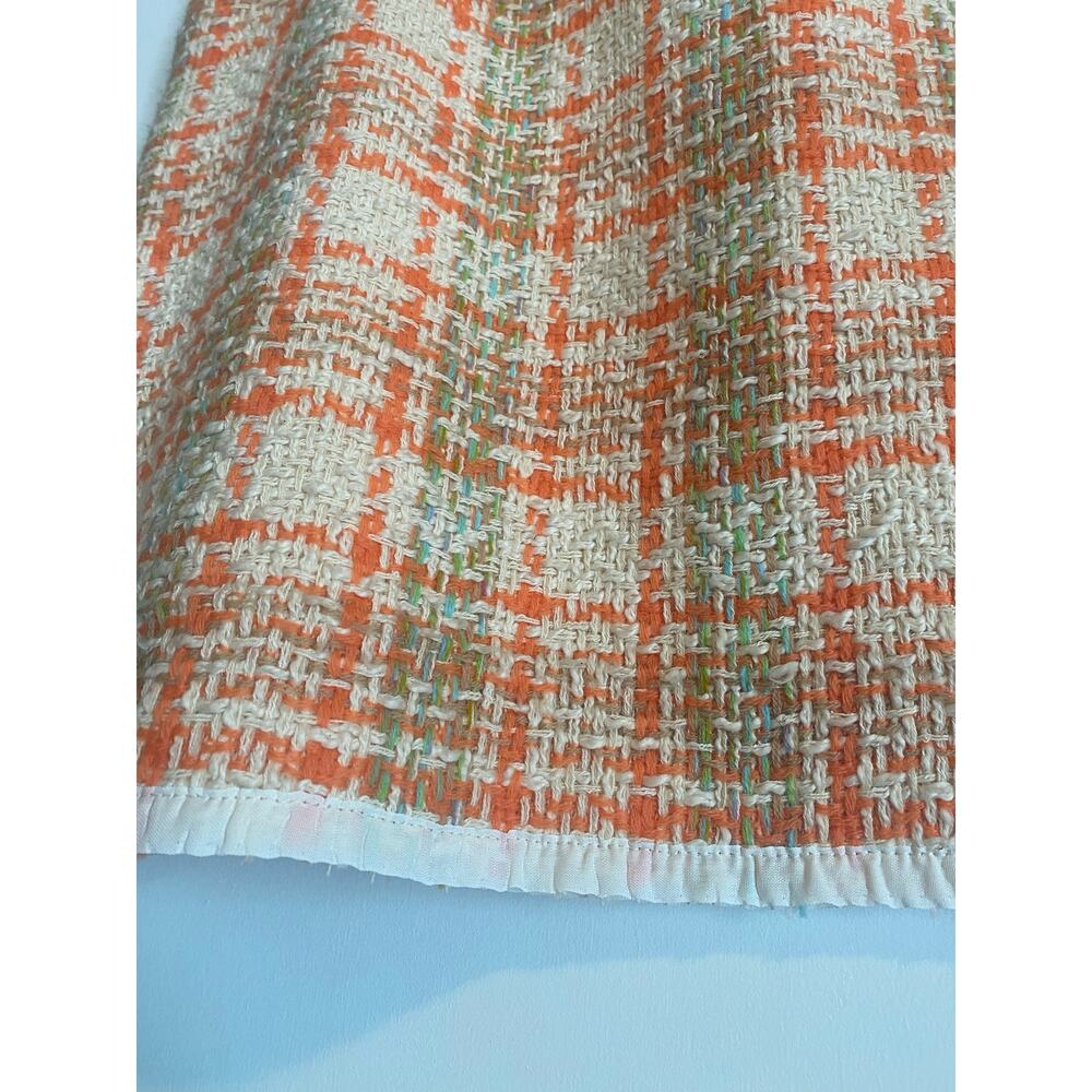 Vintage Dalton tweed skirt 50s size 24 orange green